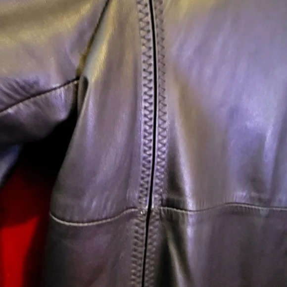 🦋Vintage Black Leather Swing Jacket 🦋Jones New York  1X Plus Womans - Picture 12 of 14